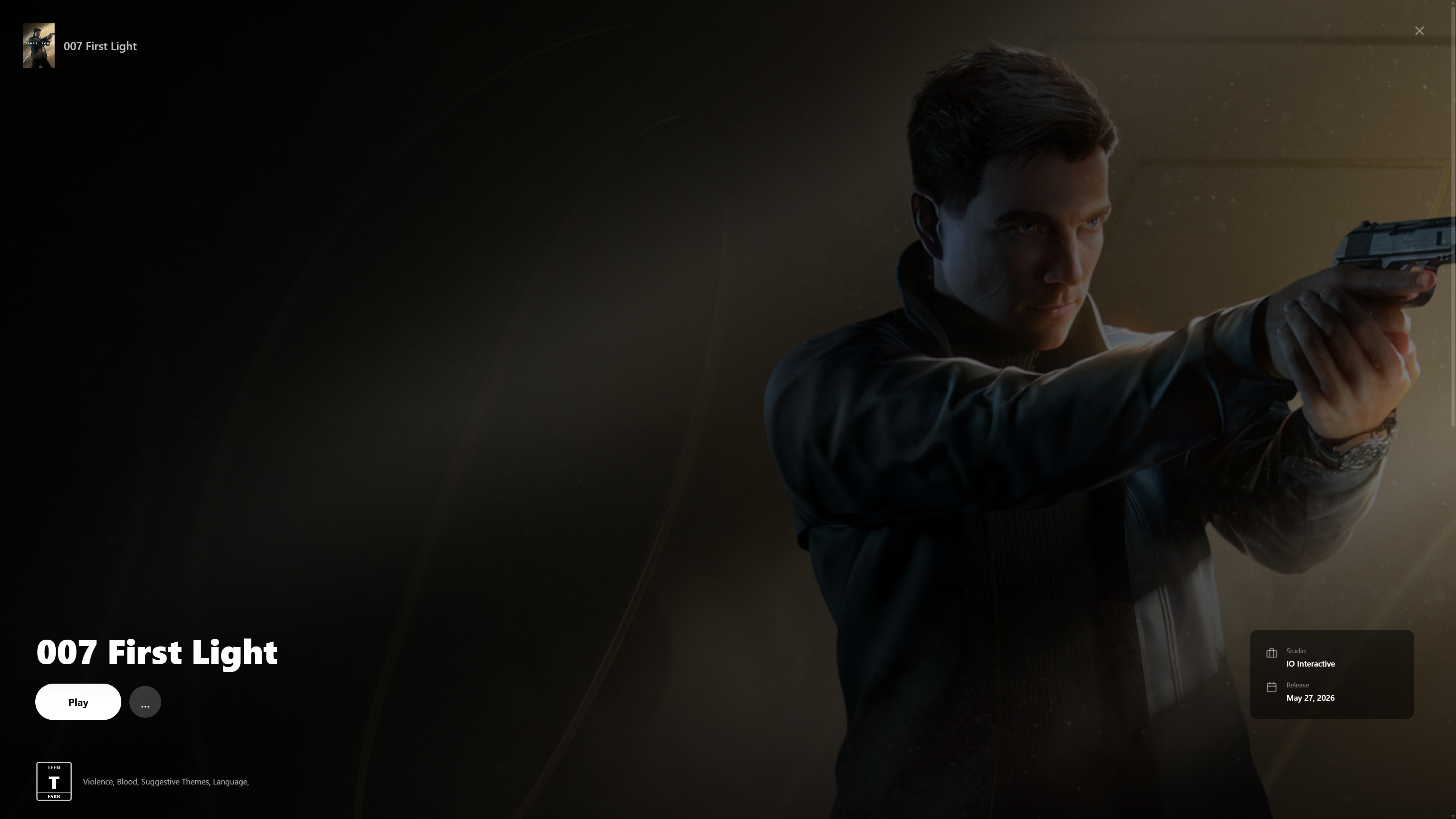 007 First Light game page in Hitch